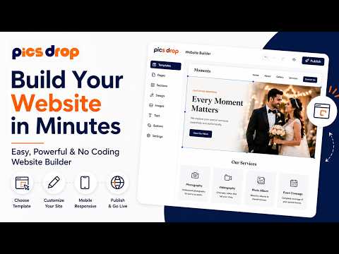 PicsDrop Video: Website Builder for Photographers