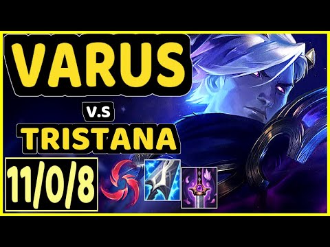 KOBBE (VARUS) vs TRISTANA - 11/0/8 KDA BOTTOM ADC GAMEPLAY - EUW Ranked GRANDMASTER