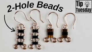 Two-Hole Bead Wire Earrings Tip Tuesday Tutorial