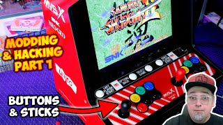 The Neo Geo MVSX Arcade Machine Made AWESOME! Modding & Hacking - Part 1 Buttons & Sticks!