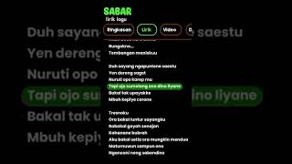 Download lagu lirik lagu yang kalian cari(SABAR ~ sadewok) mp3 Download lagu lirik lagu yang kalian cari(SABAR ~ sadewok) mp3