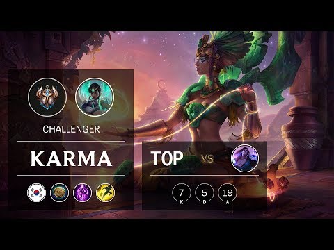 Karma Top vs Taric - KR Challenger Patch 9.19