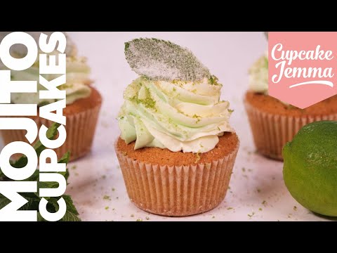 Mojito Cupcake Recipe! Fresh, Zingy and Boozy! | Cupcake Jemma