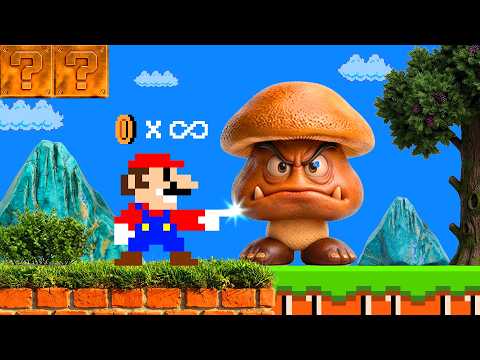 Super Mario Bros. But Everything Mario Touches Turns 3D!