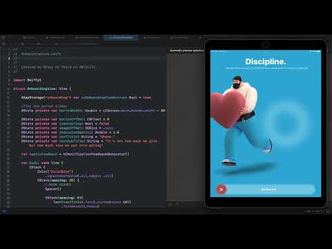 SwiftUI - Onboarding - Discipline