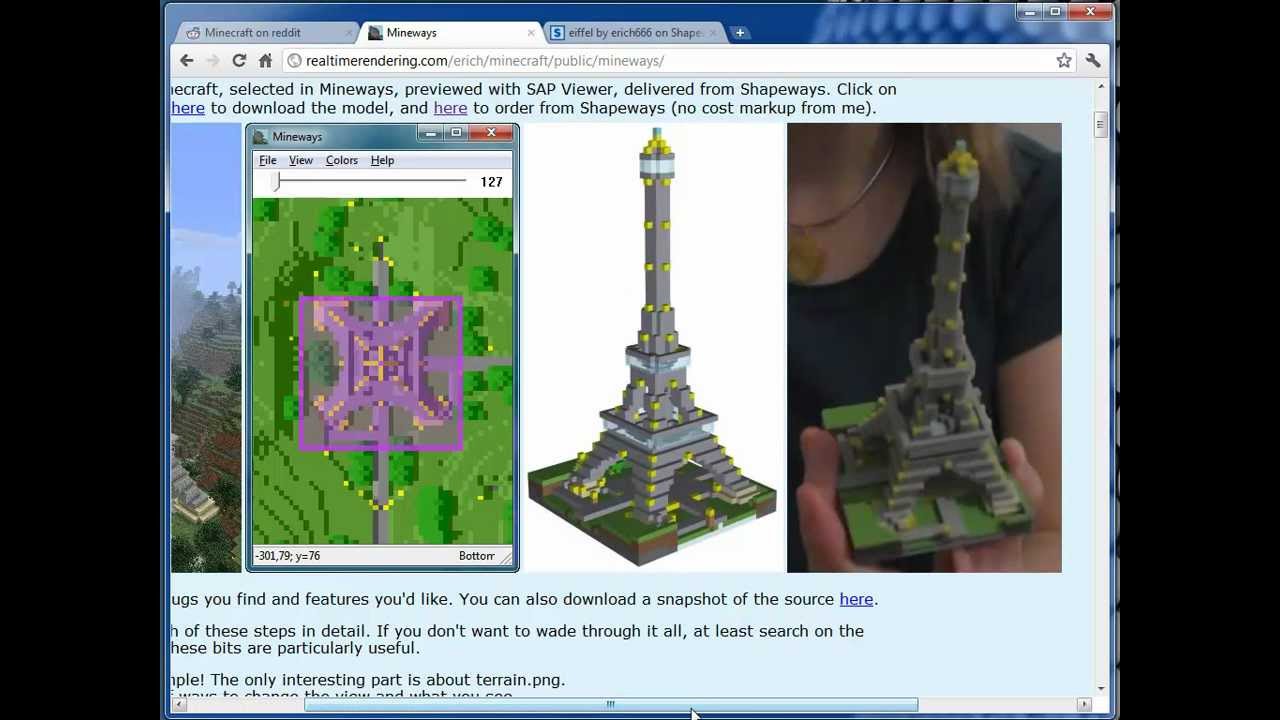 Mineways Demo: Minecraft to Shapeways - YouTube