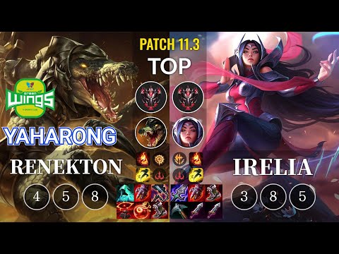 JAG Yaharong Renekton vs Irelia Top - KR Patch 11.3