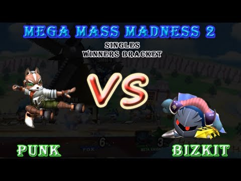 SSBB - Punk (Fox) Vs Bizkit (Metaknight) - Mega Mass Madness 2