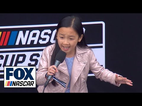 8-year-old Malea Emma sings the National Anthem at Auto Club Speedway | NASCAR ON FOX