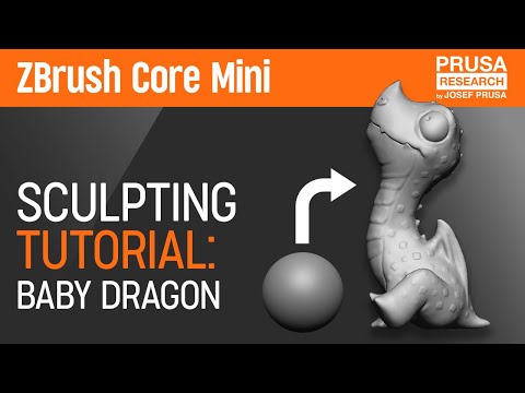 ZBrush Core Mini Sculpting Tutorial: Baby Dragon