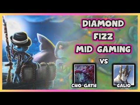 Grinding Diamond Games As Fizz Mid | Fizz Mid vs Cho Gath, Galio 15.8