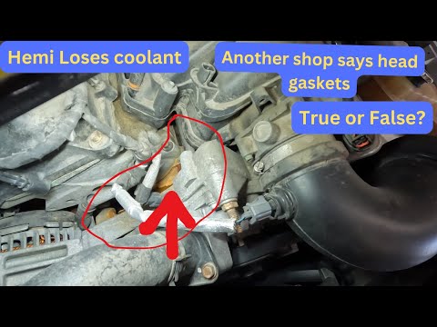 Chrysler 300 5.7L Hemi antifreeze leak. Other shop says head gasket! #mechanic #hemi
