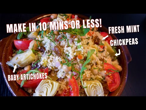 Mediterranean Pearl Couscous Salad | COUSCOUS RECIPE VEGAN | Chef James