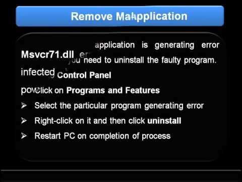 comment installer mfc71.dll