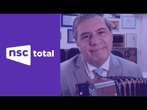 Mario Motta toca gaita no Jornal do Almoço