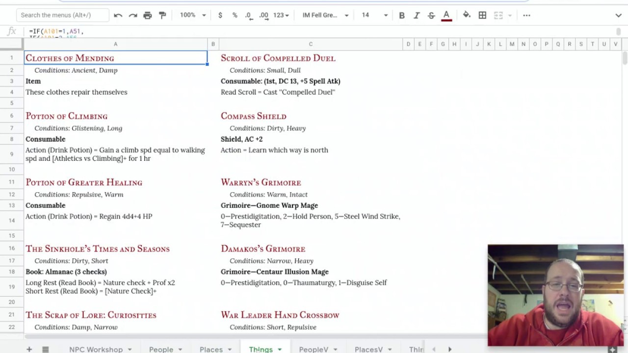 Grimoire Random Generator - E1: Intro to the Sheet