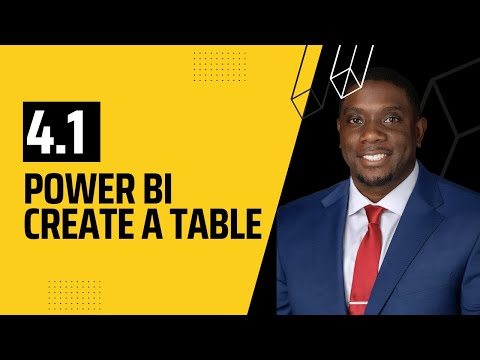 4.1 How to Creating a Table in Power BI | Power BI Tutorials for Beginners | By Carl Huff