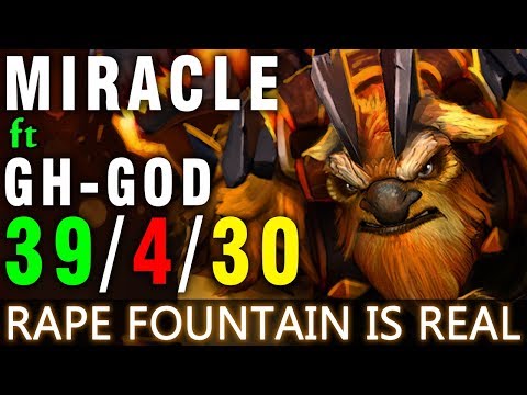 Dota 2 Miracle- EarthShaker ft Gh-GOD IO - Rape Fountain is Real