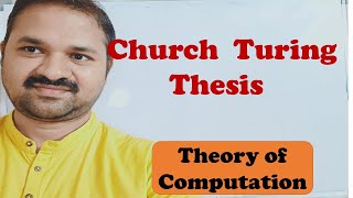Church-Turing Thesis in Theory of Computation || Turing Machine  || TOC || Automata Theory