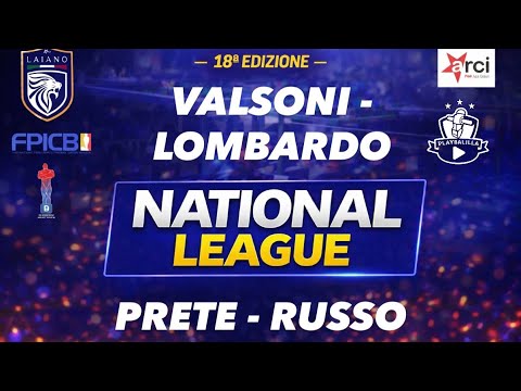 F. Valsoni- G. Lombardo vs F. Prete-S. Russo   18 National League