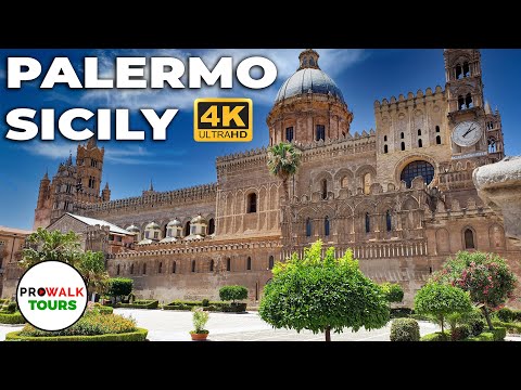 Palermo, Sicily Walking Tour - With Captions - 4K