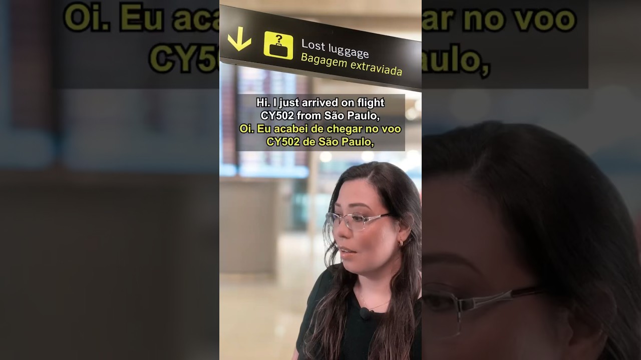 🇺🇸🧳 Aprenda o que dizer em inglês no aeroporto caso sua mal seja extraviada #ingles #english