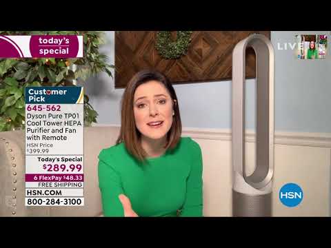 Dyson Pure TP01 Cool Tower HEPA Purifier and Fan with Re...