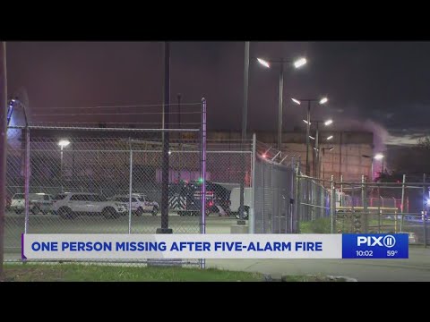 One person missing after blaze at NJ Waste Management facility