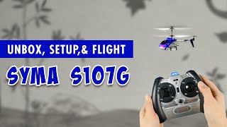 Unbox, setup, and how to fly a Syma S107G for the first time