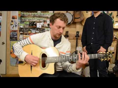 Adrien Moignard played A.T.guitars at guitar shop Tan Tan