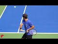 Roger Federer Backhand Slow Motion 2019 - Court Level View [Tennis One Handed Backhand Technique]