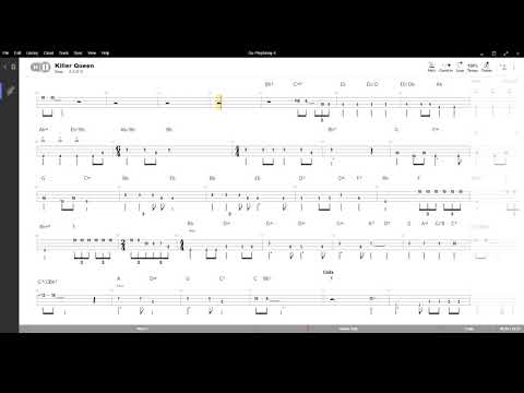 Killer queen ( Queen ) ,Tablatura e base Senza Basso - Backing bass track - NO BASS