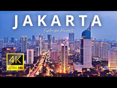 Jakarta, Indonesia 🇮🇩 in 4K ULTRA HD 60FPS at night by Drone