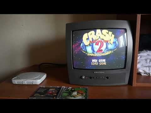 Crash Bandicoot 2 - Cortex Strikes Back (PS1) NTSC - Boot up + Demo - PS1 SLIM PAL