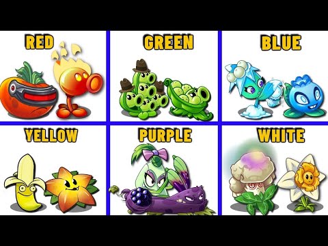 Random All Color Team Plants Battlez - WHo Will Win? - Pvz 2 Team Plant vs Team Plant