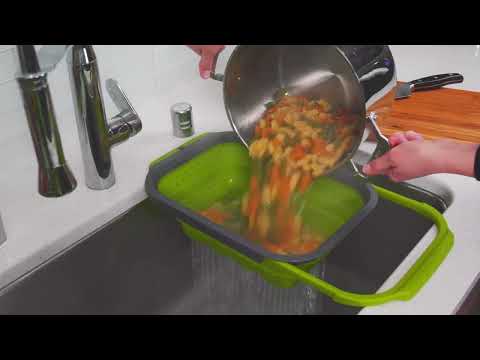 ThinStore Over-the-Sink Collapsible Colander