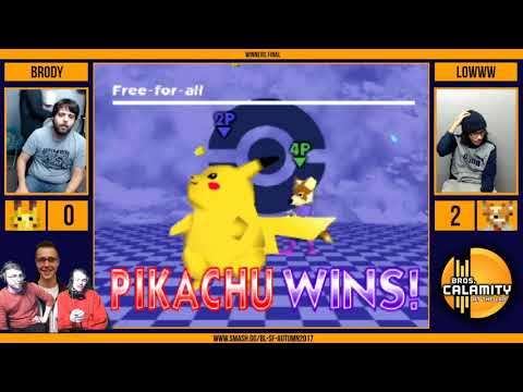 BL:SF (Autumn 2017)| Brody (Pikachu) vs Lowww (Fox) - Winners Finals - Smash 64