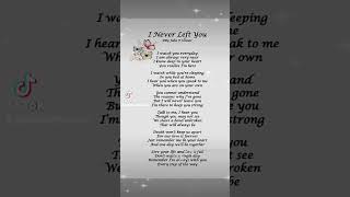 I never left you poem copyright of John f Connor ©️