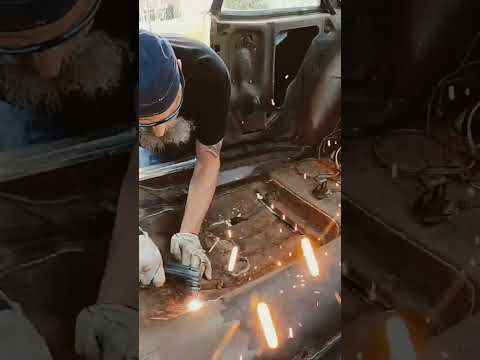 Rusty Floor Pan Removal #car #rust