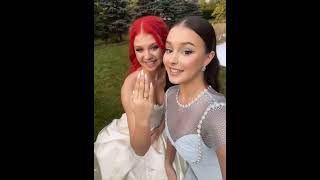 Anya attended Sasha's wedding! Good to see them together having fun! #annashcherbakova #iceskating 🌹