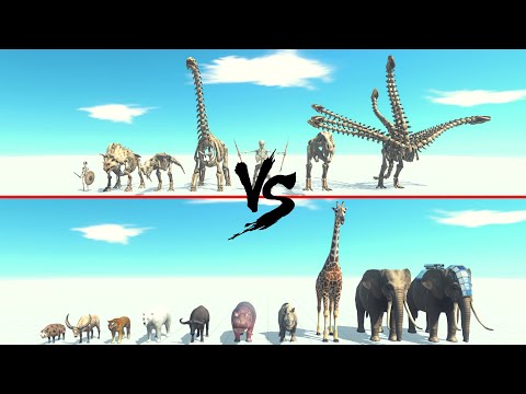 Skeleton Faction Vs Modern Mammals Faction ARBS | Animal Revolt Battle Simulator