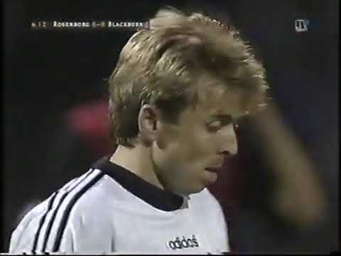 Liga de Campeones 95/96: Rosenborg BK 2-1 Blackburn Rovers (27/09/1995). Narración en inglés.