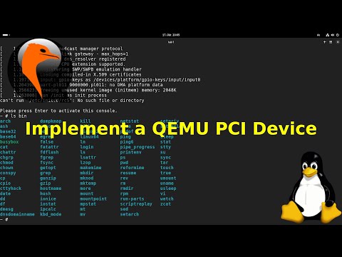 Implement a custome QEMU PCI Device