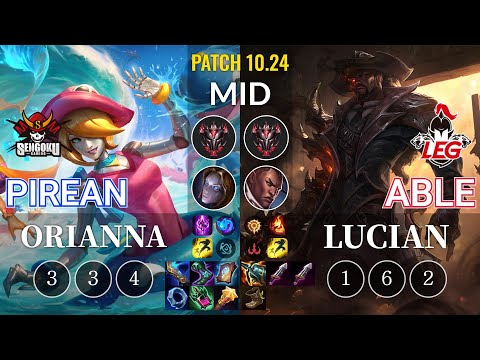 SG Pirean Orianna vs LEG Able Lucian Mid - KR Patch 10.24