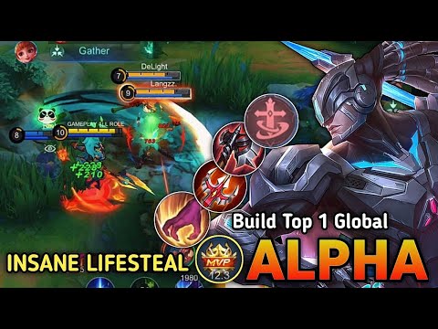 Alpha New Best Build & Emblem For One Shot Damage!! 100% SURRENDER - Build Top 1 Global Alpha - MLBB