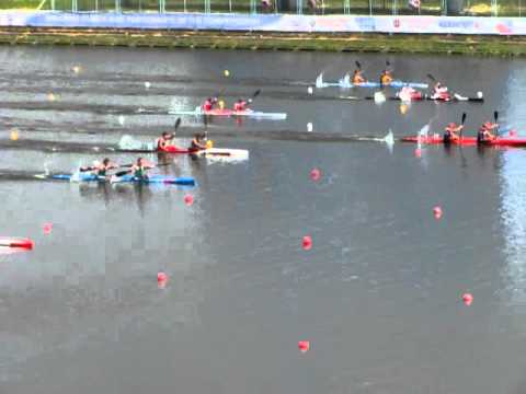 Junior men K2 Final A - 500m - European Canoe Sprint Championships in Moscow 2010.mp4