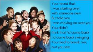 GLEE - Stronger ( What Doesn&#39;t Kill You ) / with lyrics on screen