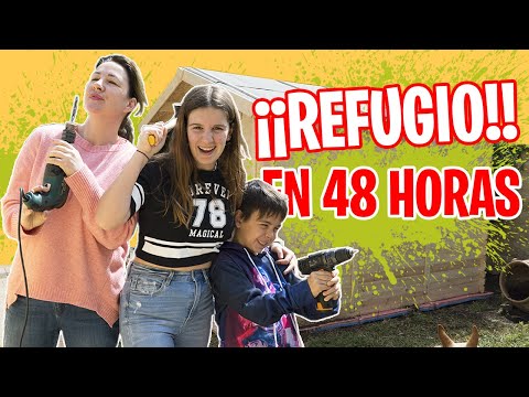48 HORAS haciendo UN REFUGIO de madera en NUESTRO JARDÍN
