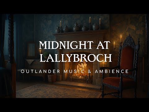 Outlander Ambience | Midnight at Lallybroch | Music & Fireplace ASMR | Reading Ambience
