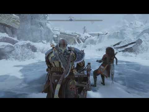 God of War Ragnarök Walkthrough Part 33 (Raiders & Kratos Comforting The Wolves) PS5 4K HDR